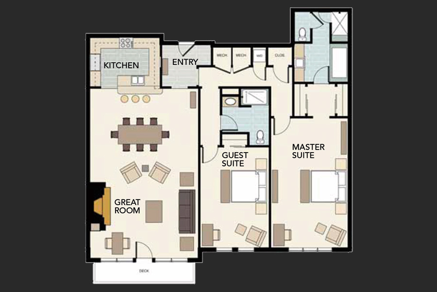 8050 mammoth two-bedroom floorplan